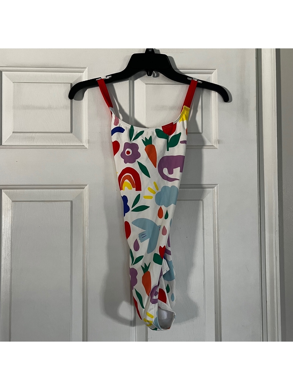 Boden Ivory Multi Happy Dino Girls' Swimsuit Size 13-14Y